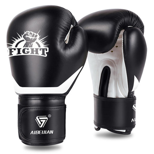AIBEIJIAN 8oz Sports Boxing Gloves Muay Thai MMA Training Workout Kickboxing PU Mitts