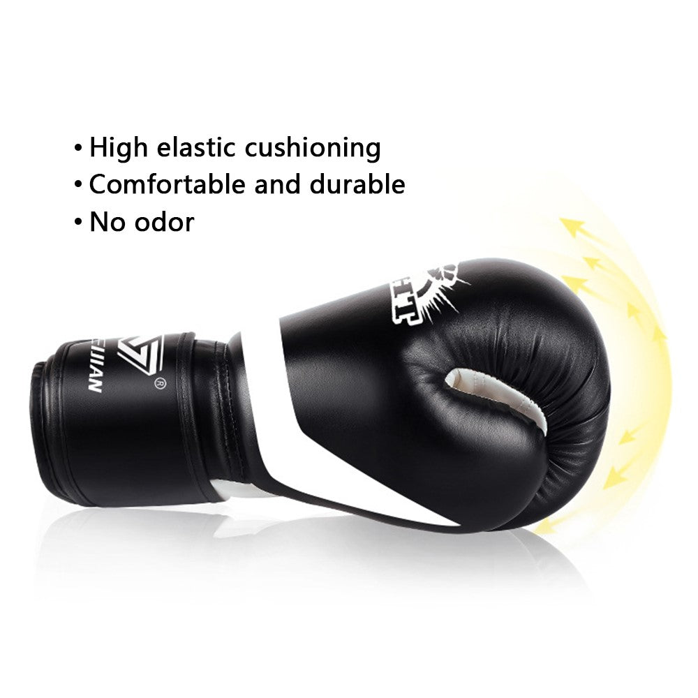 AIBEIJIAN 10oz For Teenager Sports Boxing Gloves Muay Thai MMA Training Workout Kickboxing PU Mitts