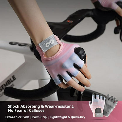 GOLOVEJOY XG66 Breathable Half Finger Gloves for Weightlifting Training Shock Absorbing Fitness Mittens