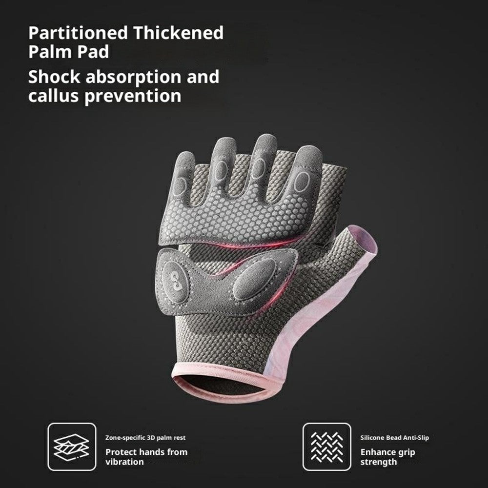 GOLOVEJOY XG66 Breathable Half Finger Gloves for Weightlifting Training Shock Absorbing Fitness Mittens