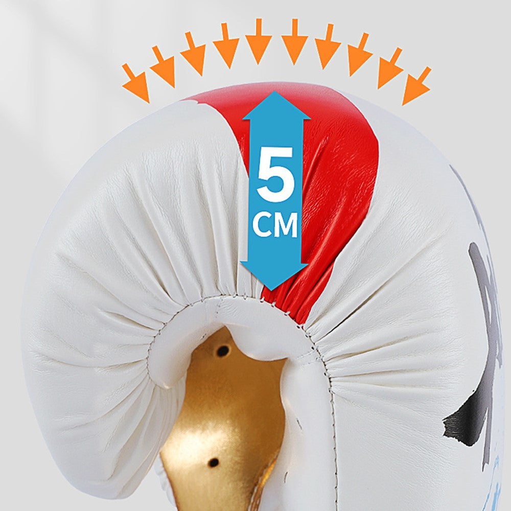 AIBEIJIAN 8oz PU Leather Boxing Gloves MMA Punch Bag Training Mitts for Muay Thai Kickboxing