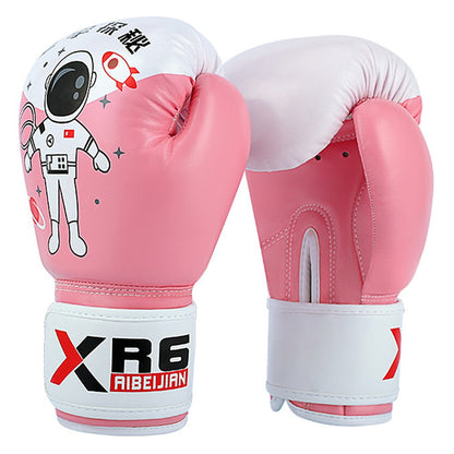 AIBEIJIAN 6oz PU Leather Children Kickboxing Protective Glove Punching Training Kids Boxing Gloves