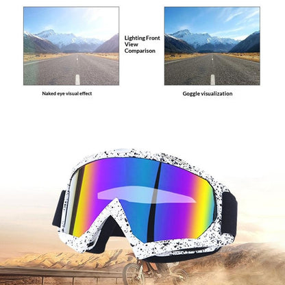 Outdoor Goggles PC Lens UV Protection Windproof Anti-Impact Glasses for Cycling Skiing Climbing Fishing