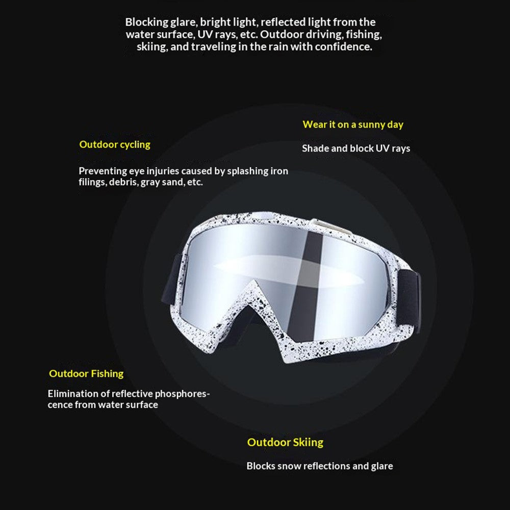 Outdoor Goggles PC Lens UV Protection Windproof Anti-Impact Glasses for Cycling Skiing Climbing Fishing