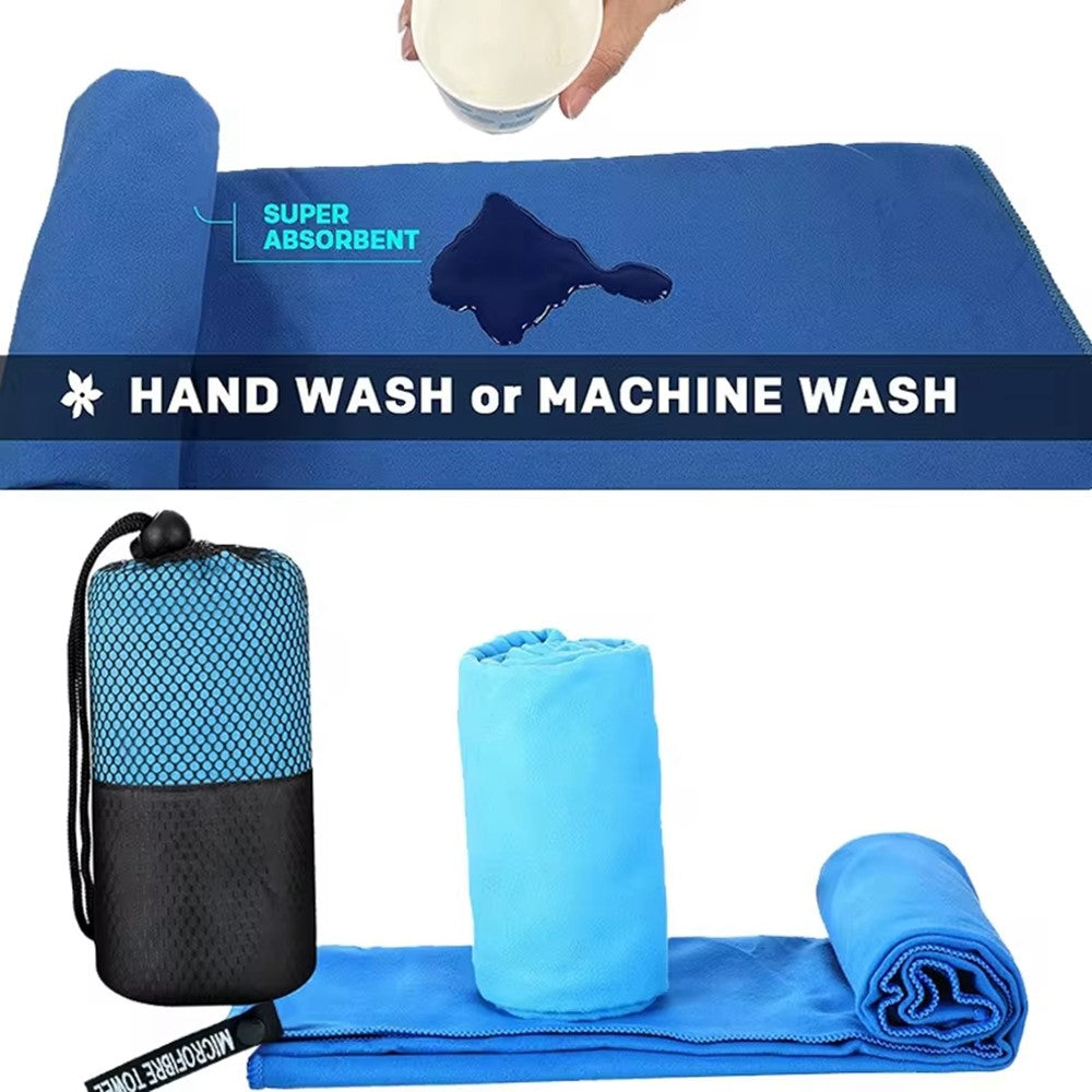 WY1003 80x130cm Portable Double-Sided Quick-Drying Towel Microfiber Sports Fitness Yoga Beach Towel