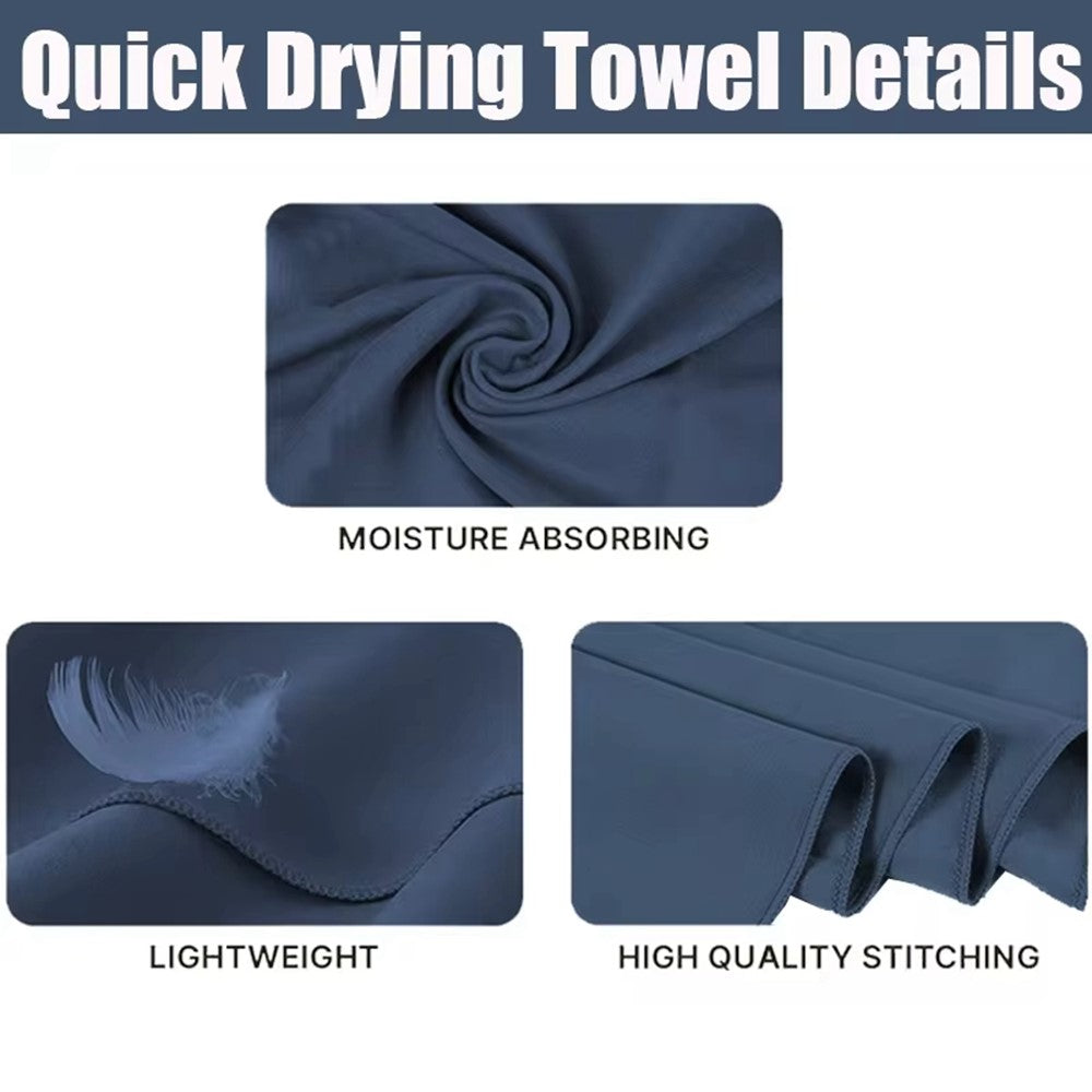 WY1003 80x130cm Portable Double-Sided Quick-Drying Towel Microfiber Sports Fitness Yoga Beach Towel
