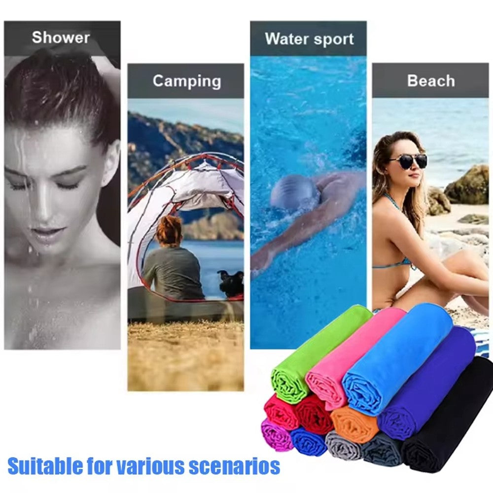 WY1003 50x110cm Double-Sided Quick-Drying Towel Microfiber Sports Fitness Yoga Beach Towel