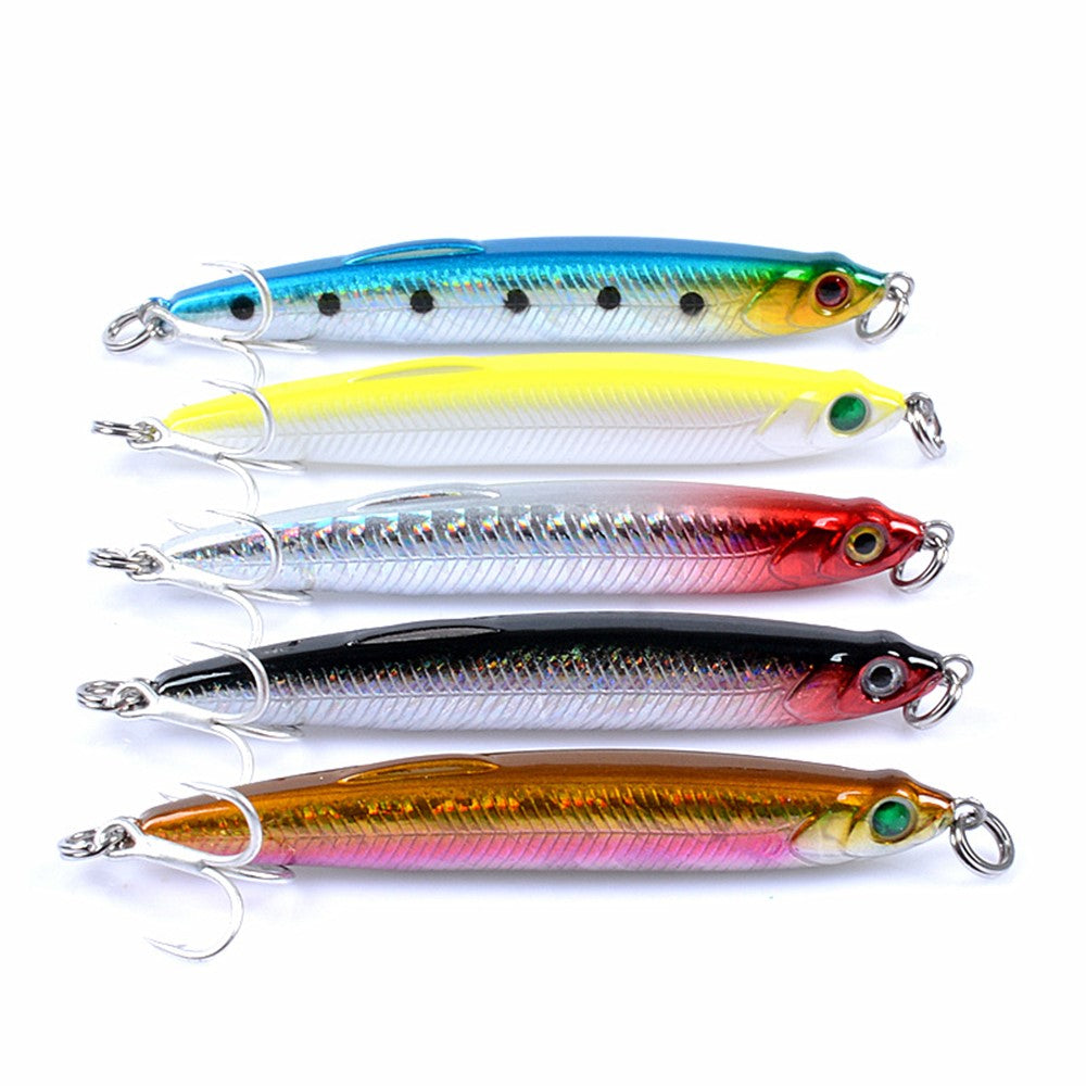 CH50 7.5cm 9.7g Pencil Lure Lifelike 3D Eyes Simulated Sinking Fishing Lure with Treble Hooks