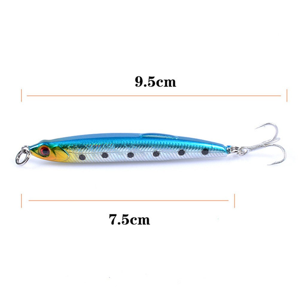 CH50 7.5cm 9.7g Pencil Lure Lifelike 3D Eyes Simulated Sinking Fishing Lure with Treble Hooks