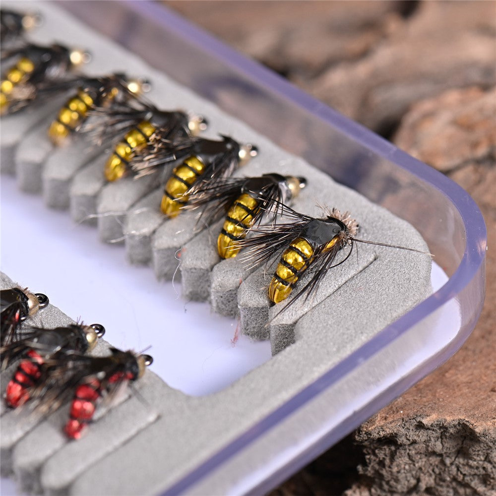 LEO 28254 50Pcs Fly Fishing Lures Kit Artificial Bait for Bass Trout Salmon Fishing Accessories