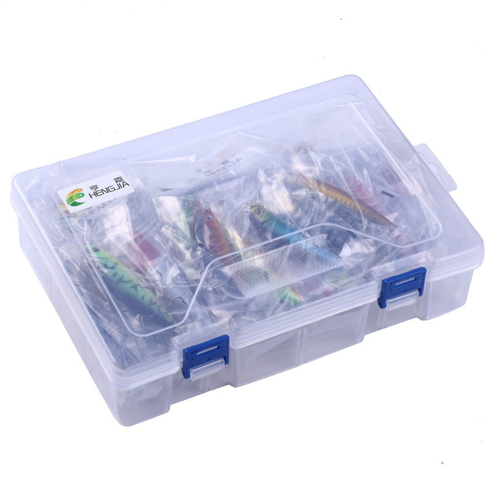 HENGJIA 56Pcs Fishing Lure Long Distance Casting Artificial Fish Bait Kit