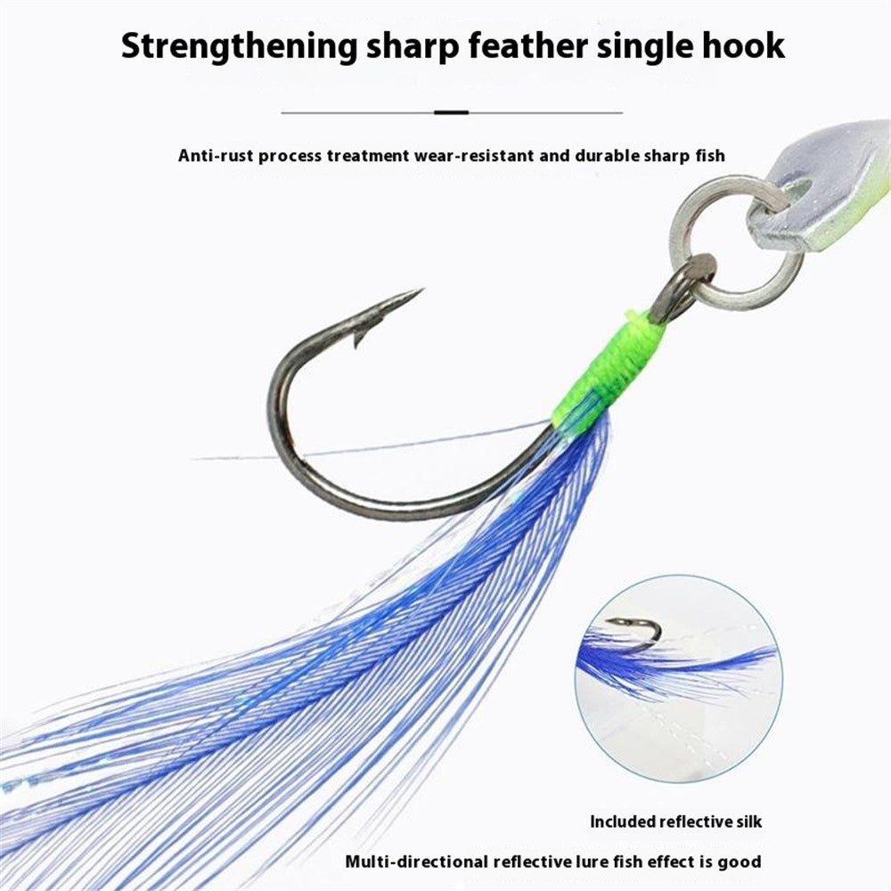 A298 10Pcs Spinning Spoon Lure Set 360 Degree Rotation Metal Fishing Bait with Storage Box