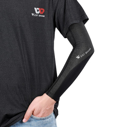 WEST BIKING Summer Sunscreen Sleeves Unisex Anti-UV Ice Silk Arm Sleeves