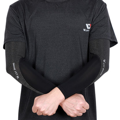 WEST BIKING Summer Sunscreen Sleeves Unisex Anti-UV Ice Silk Arm Sleeves