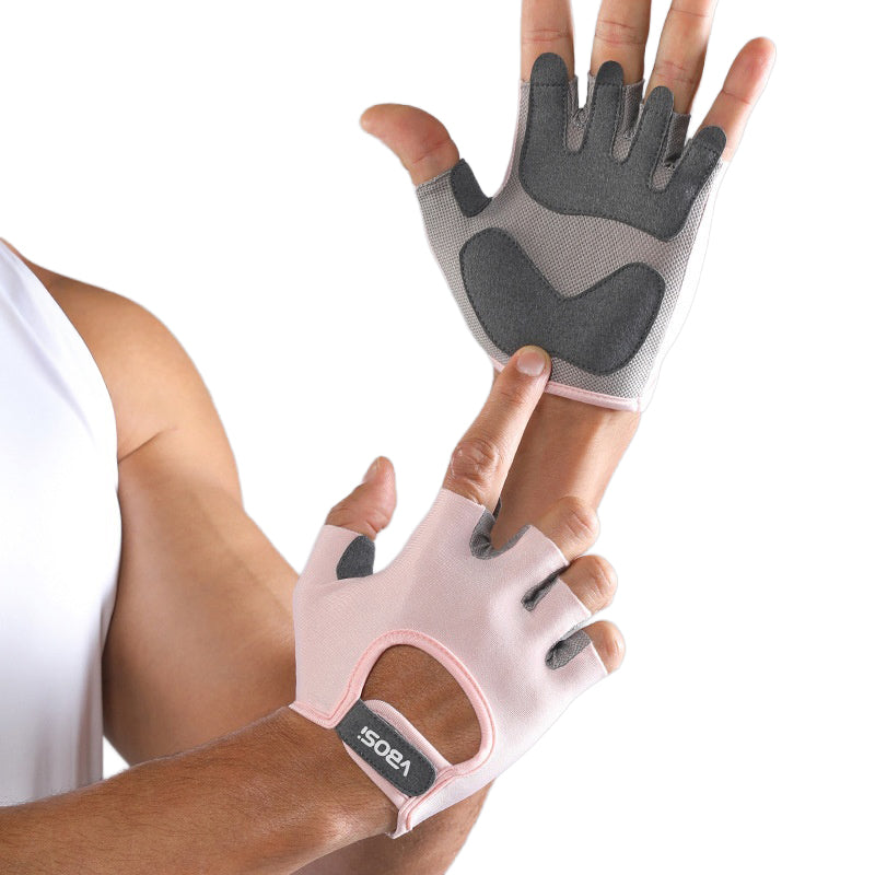 VBOSI 6204V Breathable Fitness Gloves Anti-Slip Half Finger Gym Workout Gloves for Weightlifting Cycling