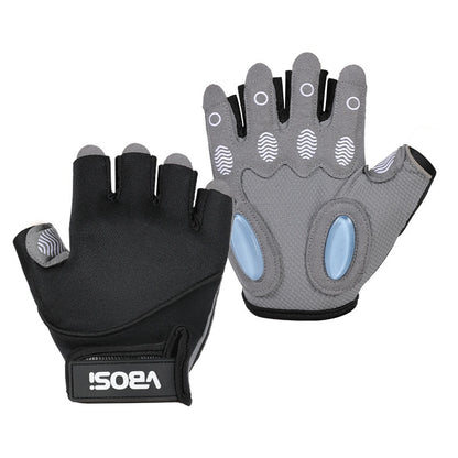 VBOSI 8104V Half Finger Fitness Gloves 3.5mm Anti-slip Palm Pad Shock Absorbing Gloves for Rope Skipping Gym