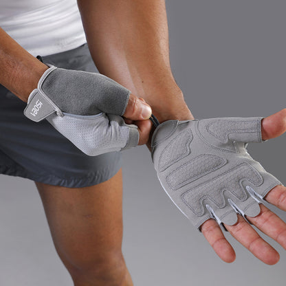 VBOSI 9104V Half Finger Gloves Anti-slip Honeycomb Pad Shock Absorbing Fitness Gloves for Climbing Cycling