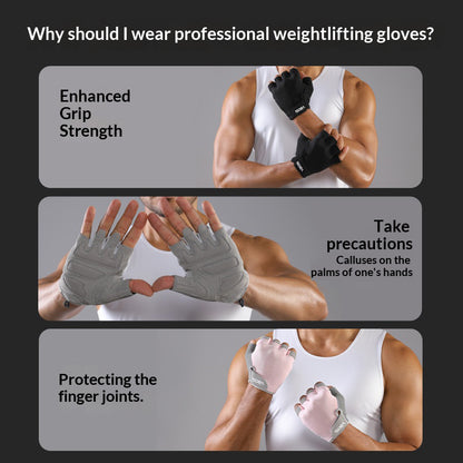 VBOSI 9104V Half Finger Gloves Anti-slip Honeycomb Pad Shock Absorbing Fitness Gloves for Climbing Cycling