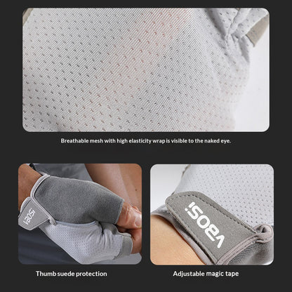 VBOSI 9104V Half Finger Gloves Anti-slip Honeycomb Pad Shock Absorbing Fitness Gloves for Climbing Cycling