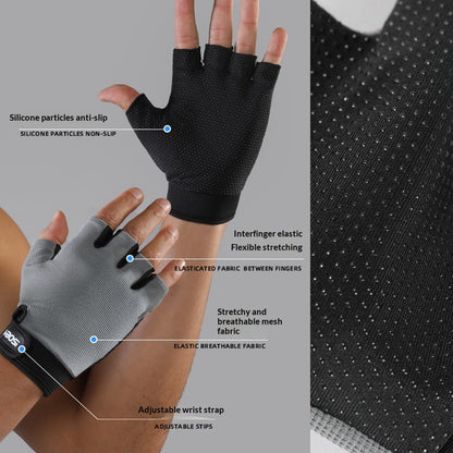 VBOSI 1204V Half Finger Gym Gloves Breathable Non-slip Workout Gloves for Outdoor Climbing Training