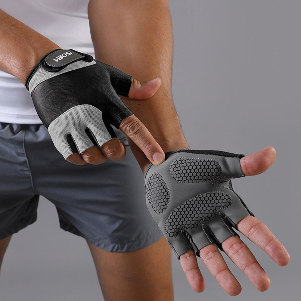 VBOSI 4204V Workout Gloves Shock Absorbing Half Finger Weight Lifting Training Anti-Slip Gym Gloves