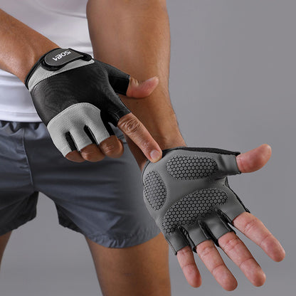 VBOSI 4204V Workout Gloves Shock Absorbing Half Finger Weight Lifting Training Anti-Slip Gym Gloves