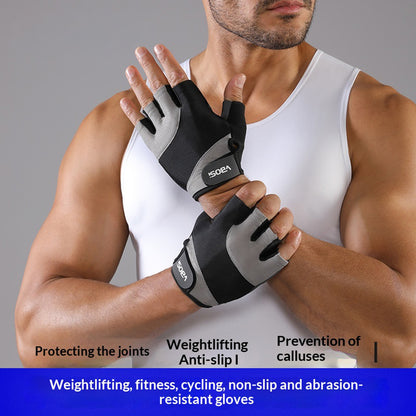 VBOSI 4204V Workout Gloves Shock Absorbing Half Finger Weight Lifting Training Anti-Slip Gym Gloves