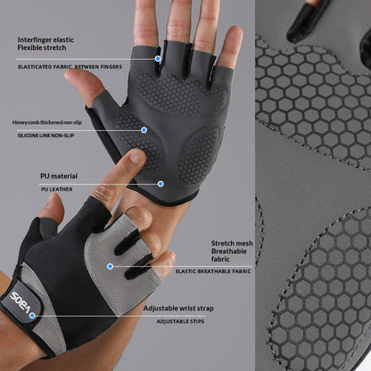 VBOSI 4204V Workout Gloves Shock Absorbing Half Finger Weight Lifting Training Anti-Slip Gym Gloves