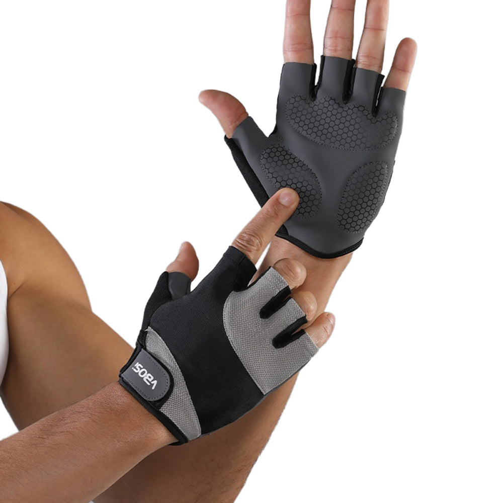 VBOSI 4204V Workout Gloves Shock Absorbing Half Finger Weight Lifting Training Anti-Slip Gym Gloves