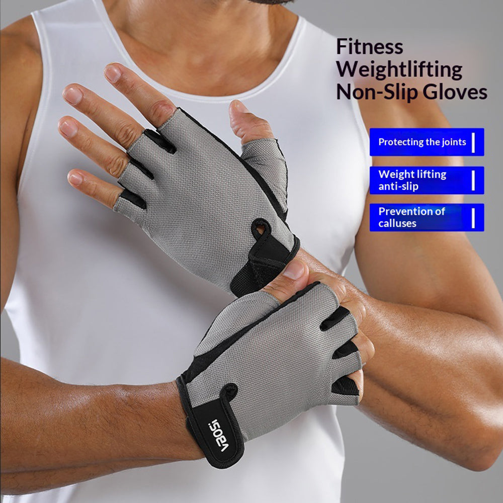 VBOSI 4104V Half Finger Cycling Gloves Breathable Anti-slip Training Gloves for Sports Workout Gym