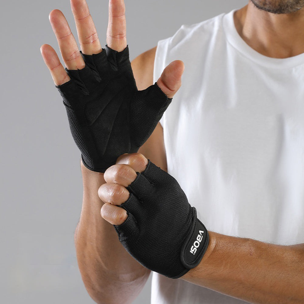 VBOSI 4104V Half Finger Cycling Gloves Breathable Anti-slip Training Gloves for Sports Workout Gym