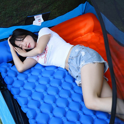 40D Nylon+TPU Moisture-proof Sleeping Mat Foot Press-type Inflation Air Mattress Camping Tent Pad