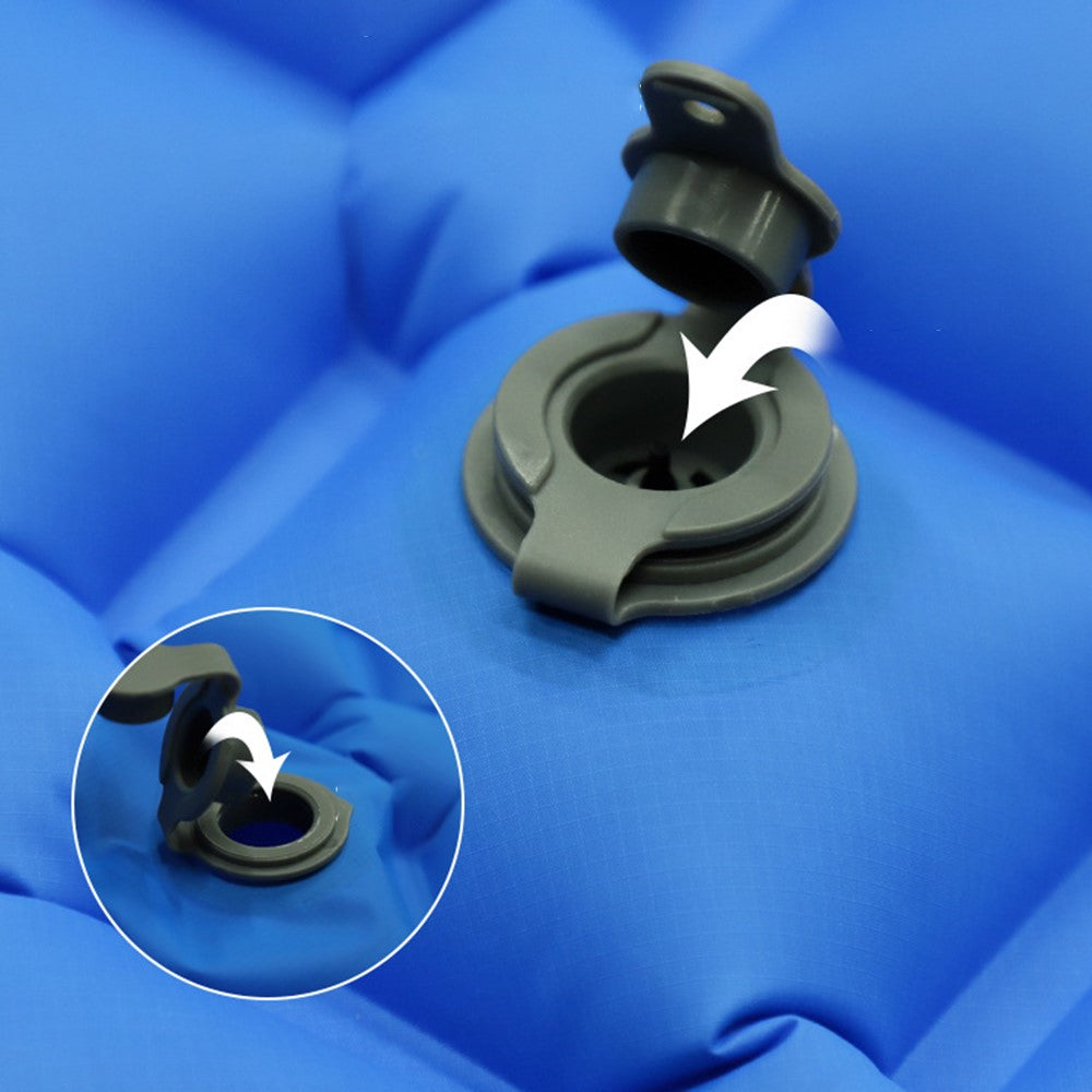 40D Nylon+TPU Moisture-proof Sleeping Mat Foot Press-type Inflation Air Mattress Camping Tent Pad