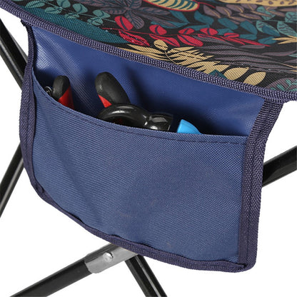 Size M Outdoor Folding Chair Metal+Oxford Cloth Camping Fishing Backrest Chair