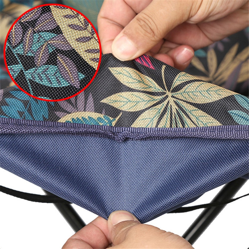 Size M Outdoor Folding Chair Metal+Oxford Cloth Camping Fishing Backrest Chair