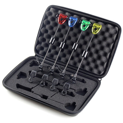 European Carp Fishing Rod Hard Rod Swinger Tensioner Set Fishing Alarm Accessory Set with Storage Bag