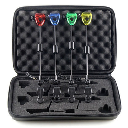 European Carp Fishing Rod Hard Rod Swinger Tensioner Set Fishing Alarm Accessory Set with Storage Bag