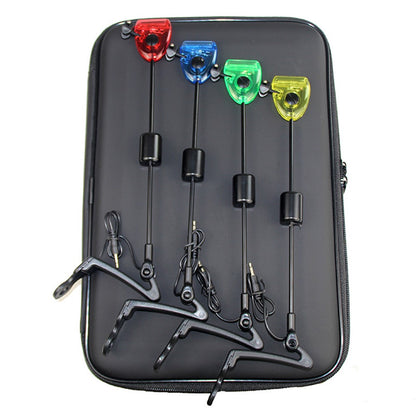European Carp Fishing Rod Hard Rod Swinger Tensioner Set Fishing Alarm Accessory Set with Storage Bag