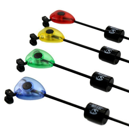 JSFUN 4Pcs / Set Fishing Bite Alarm Swinger Kit Indicator Rod Tip Lights with Storage Bag