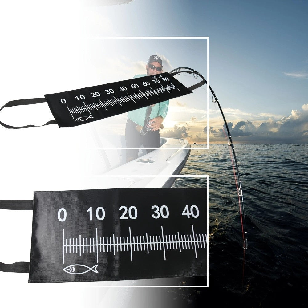 JSFUN A589-130cm Fishing Landing Mat Folding Carp Mat with Tape Measure for Outdoor Carp Trout Fishing