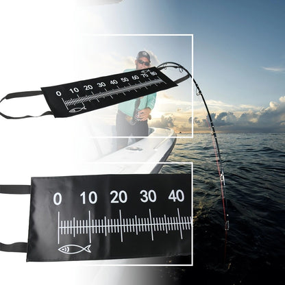 JSFUN A589-130cm Fishing Landing Mat Folding Carp Mat with Tape Measure for Outdoor Carp Trout Fishing