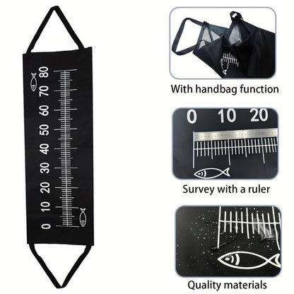 JSFUN A589-130cm Fishing Landing Mat Folding Carp Mat with Tape Measure for Outdoor Carp Trout Fishing