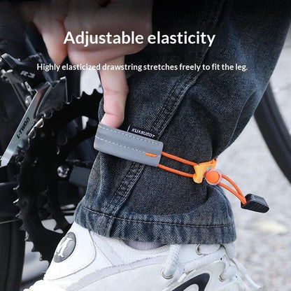 Adjustable Reflective Leg Straps Cycling Pants Cuffs Safety Bands for Road Mountain Bike Night Running