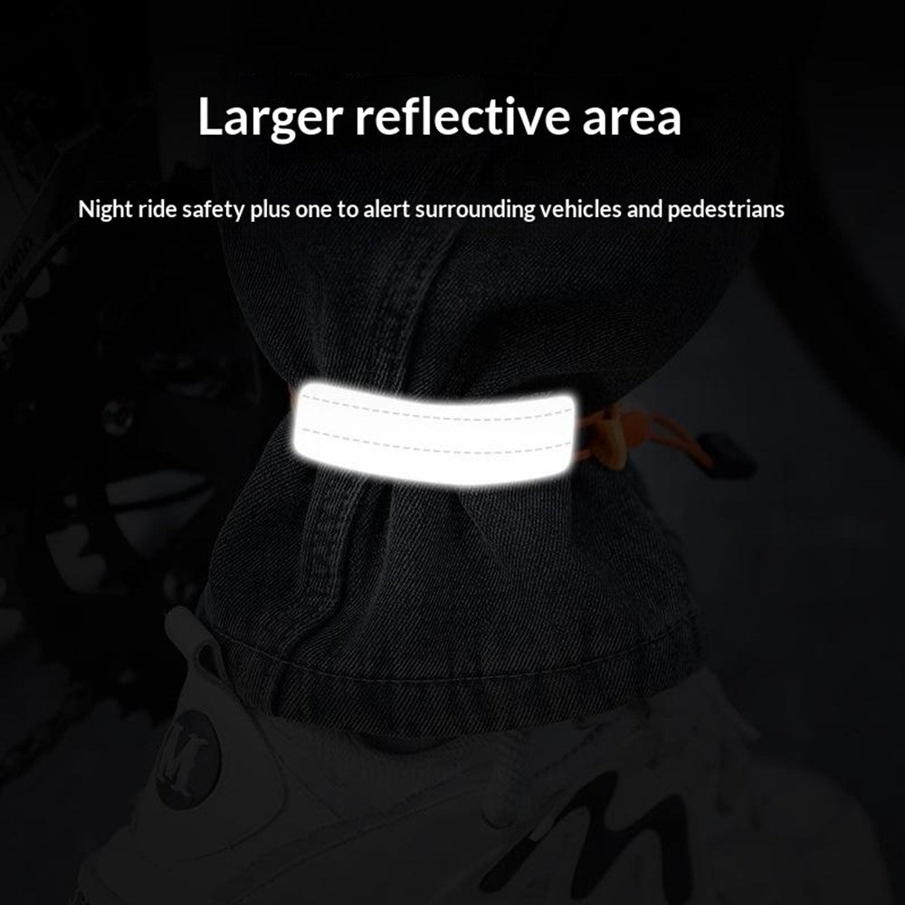 Adjustable Reflective Leg Straps Cycling Pants Cuffs Safety Bands for Road Mountain Bike Night Running