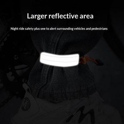 Adjustable Reflective Leg Straps Cycling Pants Cuffs Safety Bands for Road Mountain Bike Night Running