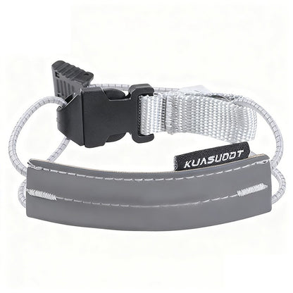Adjustable Reflective Leg Straps Cycling Pants Cuffs Safety Bands for Road Mountain Bike Night Running