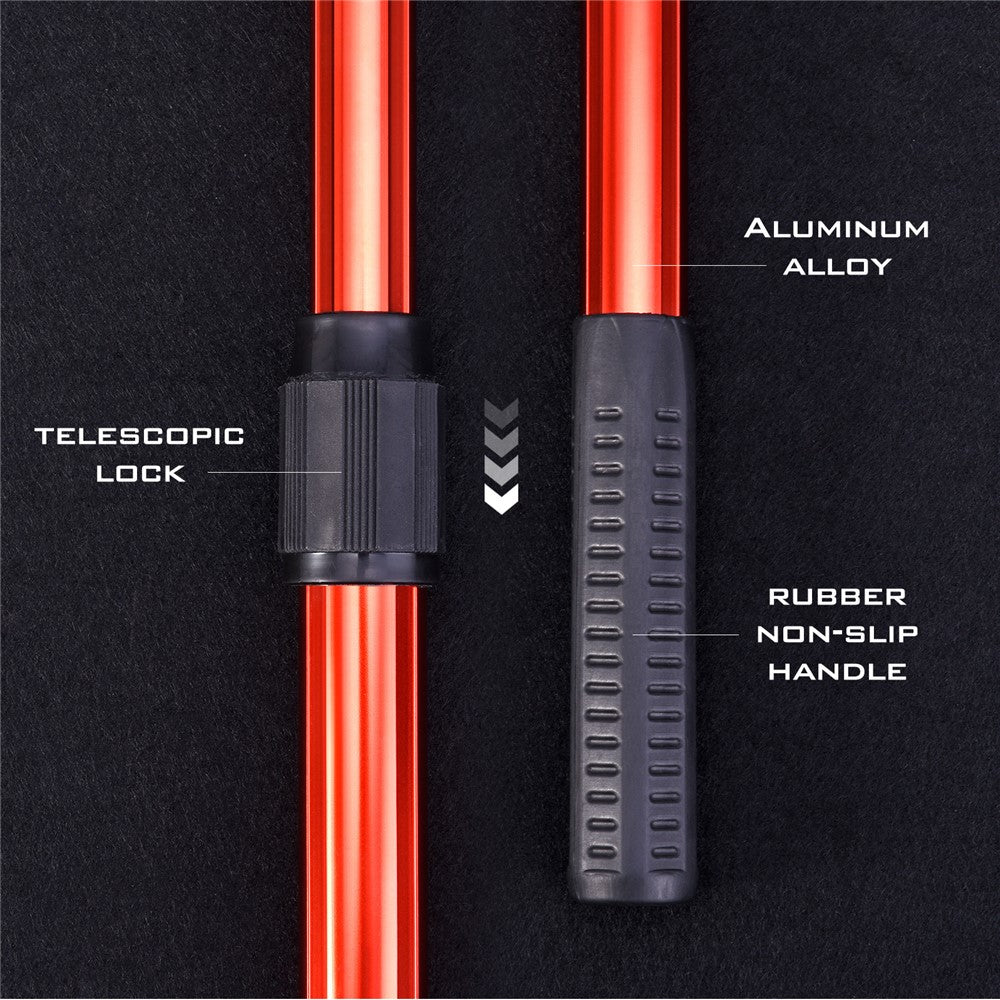 LEO 28262 Triangle Fishing Net Folding Aluminium Alloy+ABS Telescopic Handle Fishing Dip Net