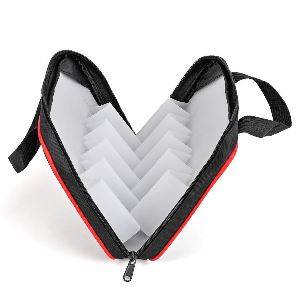 LEO 28256 10-Grid Squid Hook Storage Bag Polyester+PP Fishing Lures Soft Bait Storage Case