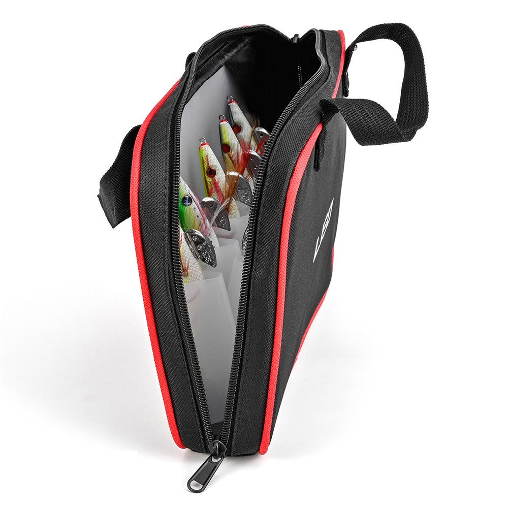 LEO 28256 10-Grid Squid Hook Storage Bag Polyester+PP Fishing Lures Soft Bait Storage Case