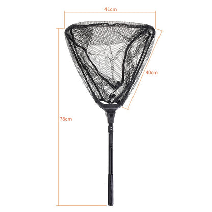 LEO 28036 40cm Portable Fish Landing Net Collapsible Triangular Nylon Fishing Net